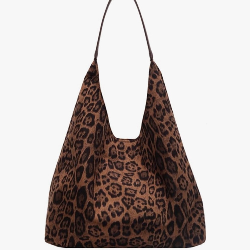Leopard Print Hobo Bag